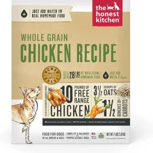 Honest Kitchen Dog Whole Grain Chicken 7Lbs. Box.