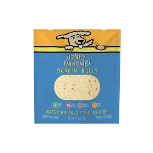 Honey I'm Home Dog Natural Water Buffalo Barkin' Bully Dog Food Topper