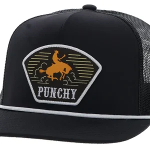 Hooey Cavvy 5-Panel Trucker Hat with Patch Black