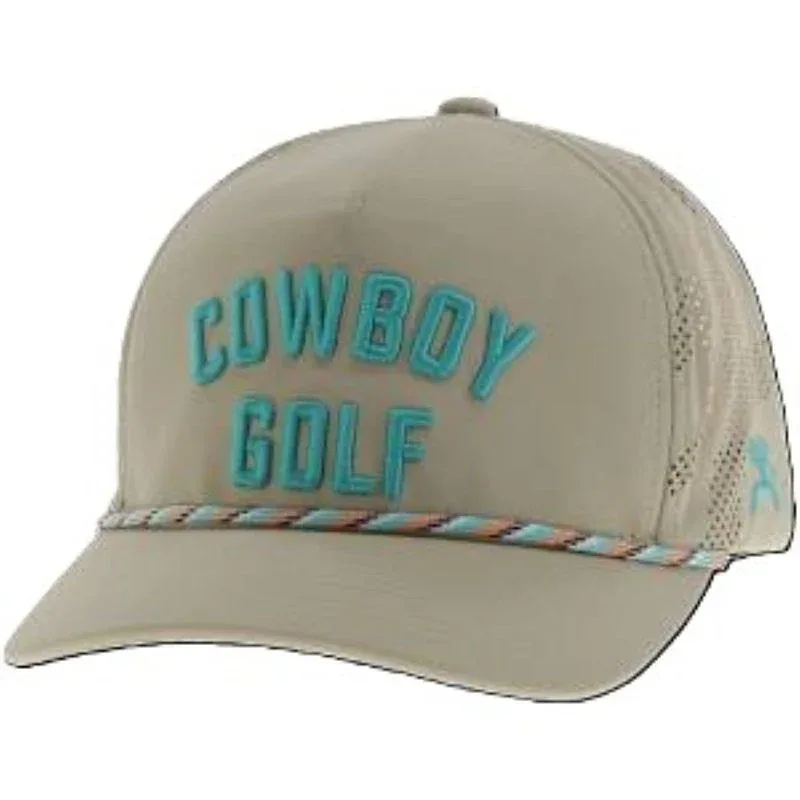 Hooey Cowboy Golf 5-Panel Hat Tan