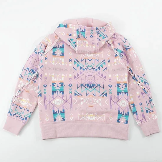 Hooey Girls' Pink Aztec Hoodie - Image 2