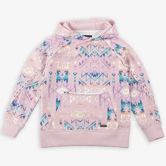 Hooey Girls' Pink Aztec Hoodie