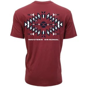 Hooey Mens Eldorado Cordovan Crew Neck Short Sleeve T-Shirt