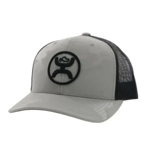 Hooey O Classic 6 Panel Trucker Hat Grey Camo