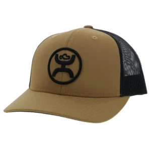 Hooey O Classic 6 Panel Trucker Hat Tan/Black