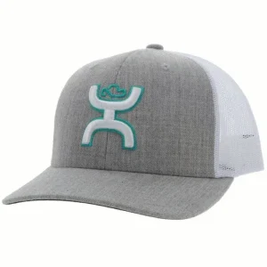 Hooey Sterling 6 Panel Trucker Hat with Logo Grey