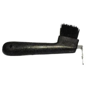 Hoof Pick with Brush 7" Black