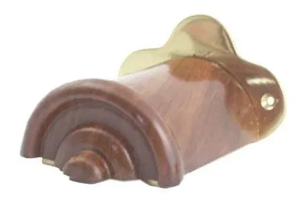 Horse Fare Brass And Wood Rein Hook