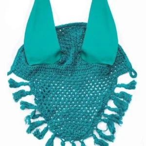 Horse Fare Crochet Ear Net with Tassels