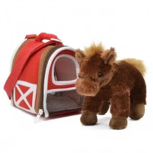 Horse In Stable Carrier 8" Brown