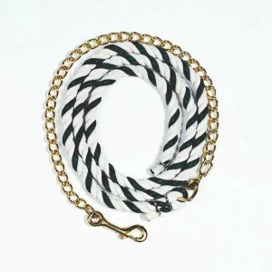 Horse Lead Rope With Chain 6 1/2ft Brn