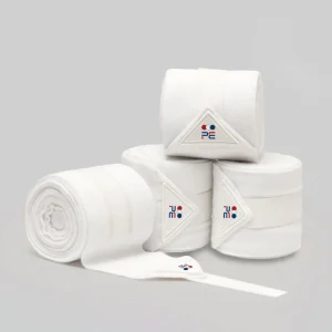 Horse Polo Fleece Bandages White