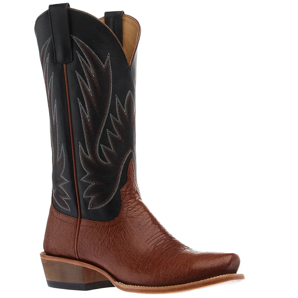 Horse Power Boots Men's Honey Bullfight Shoulder Vamp 13in Black Full Grain Top