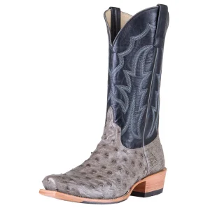 Horse Power Top Hand Men's Serpentine Bruciato Full Quill Ostrich Vamp 13in Black Avatar Top