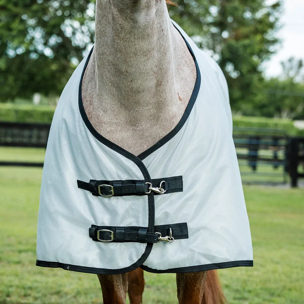 Horseware Ireland Amigo Bug Rug Stock Horse Silver and Black Fly Sheet NO HOOD - Image 2
