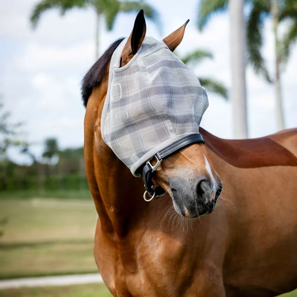 Horseware Ireland Newmarket Witney and Charcoal No Ears Horse Fly Mask