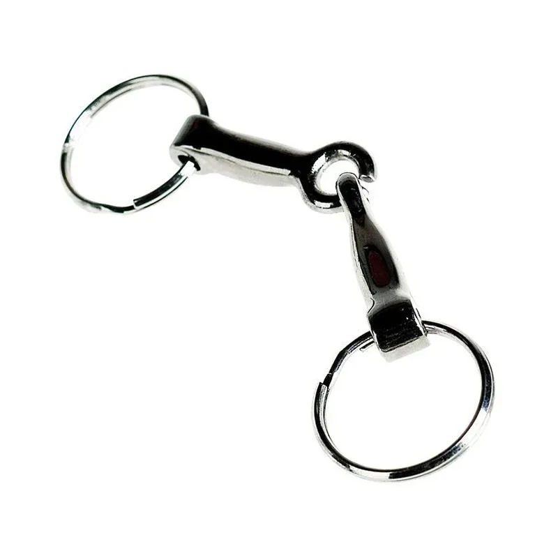 HorZe Snaffle Bit Key Ring 4 Silver