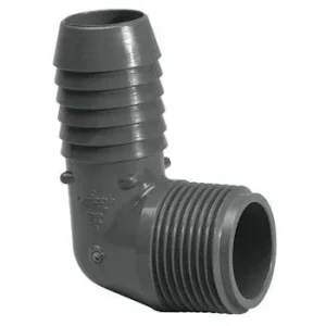 Hose Barb Fitting 90 deg. Elbow, 0.75" MPT x 0.75" Insert