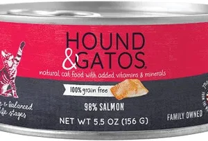 Hound and Gatos Cat Grain Free Salmon 5.5oz. (Case of 24)