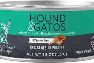 Hound & Gatos Cat Grain Free Gamebird 5.5Oz (Sold in Quantity of: 24)