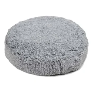 Hugglehounds Dog Fleece Pouf Bed, Gray - Small