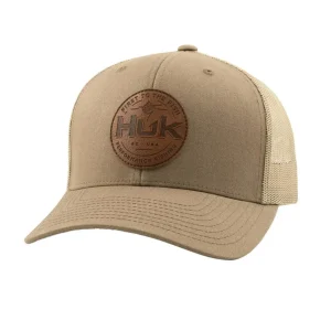 Huk Men's Dock Leather Patch Cap