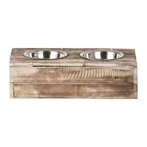 Huntley Equestrian Small Double Bowl Dog Feeder