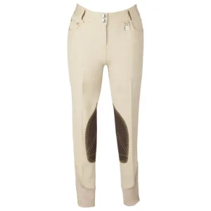 Huntley Ladies Beige Knee Patch Riding Pant