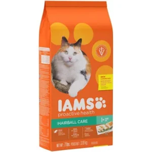 Iams Proactive Health Hairball Care Dry Cat Food Chicken and Salmon 7 Lb