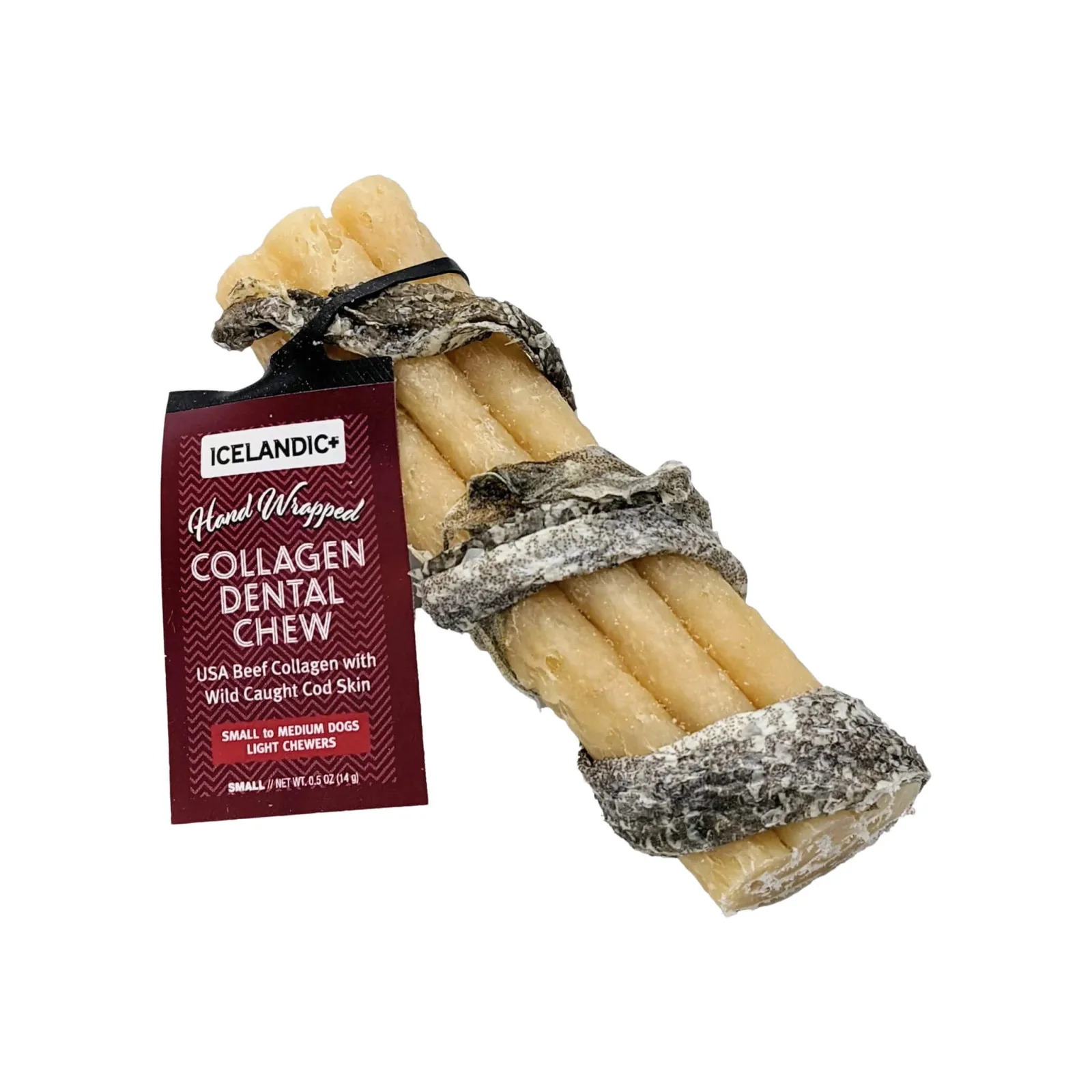 Icelandic+ Beef Collagen Dental Dog Chew with Wrapped Fish - Image 2