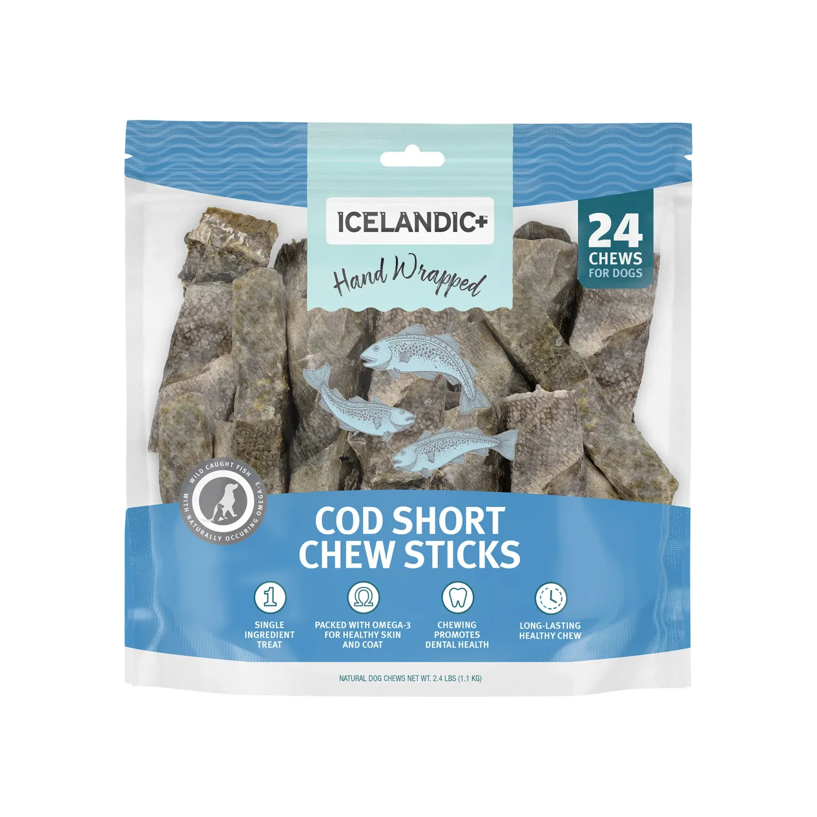 Icelandic+ Cod Skin Fish Chew Sticks Dog Treats - Image 2