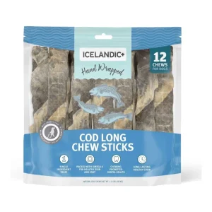 Icelandic Dog Cod Skin Dog Chew 10 in - 12-Count