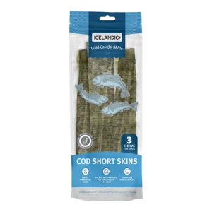 Icelandic Dog Short COD Skin Strips (8-10 in) - 3-Count