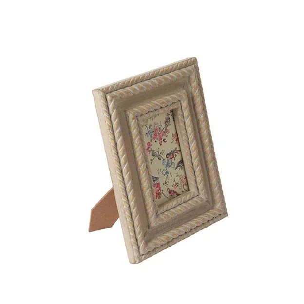 India Handicrafts Rope Carved Grey Frame 5x7 - Image 2