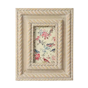 India Handicrafts Rope Carved Grey Frame 5x7