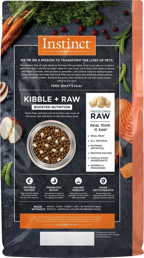 Instinct Raw Boost Grain Free Real Salmon Recipe Dog Food - Image 2
