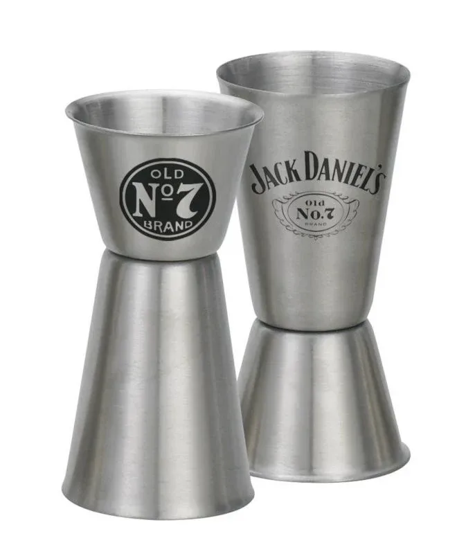 Jack Daniels Label Double Jigger 2 oz/1oz Stainles