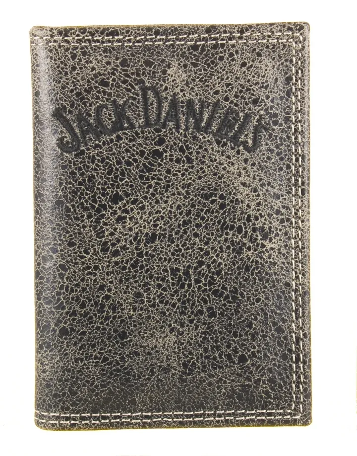 Jack Daniel's Mens Charcoal Collection Front Pocket Wallet