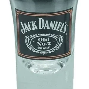 Jack Daniels Vintage Logo Shot Glass 2 oz Clear