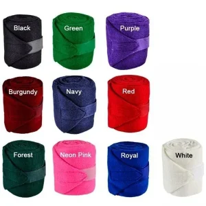 Jacks Acrylic Knit Stall Bandages 4" x 9' Black