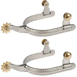 Jacks Basket Weave Spurs with Embossed Braided Pat