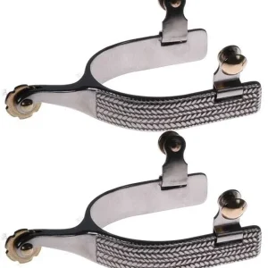 Jacks Basket Weave Spurs with Embossed Braided Pat