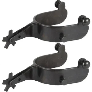 Jacks Bull Spurs Sold in Pairs Black Steel