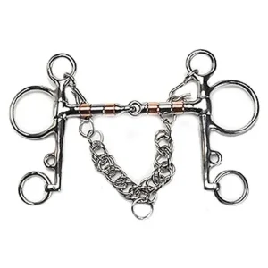 Jacks Copper Roller Pelham Bit 5" Stainless Steel