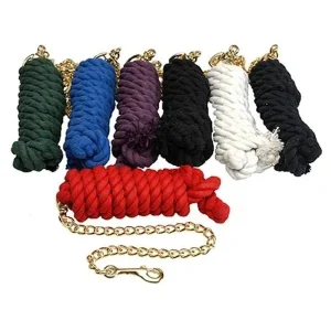 Jacks Cotton Lead Rope with Brass Plated Snap 3/4"