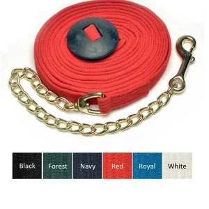 Jacks Cotton Webbing Lunge Line 25' Long Black