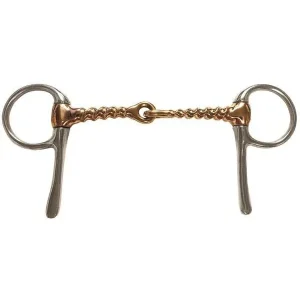 Jacks Half Cheek Copper Corkscrew Jointed Snaffle