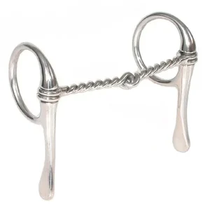 Jacks Half Cheek Twisted Wire Bit 5" Stainless Ste