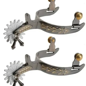 Jacks Roping Spurs with Engraved Brass Trim #11107