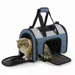 JESPET Soft-Sided Collapsible Pet Carrier for Dogs & Cats